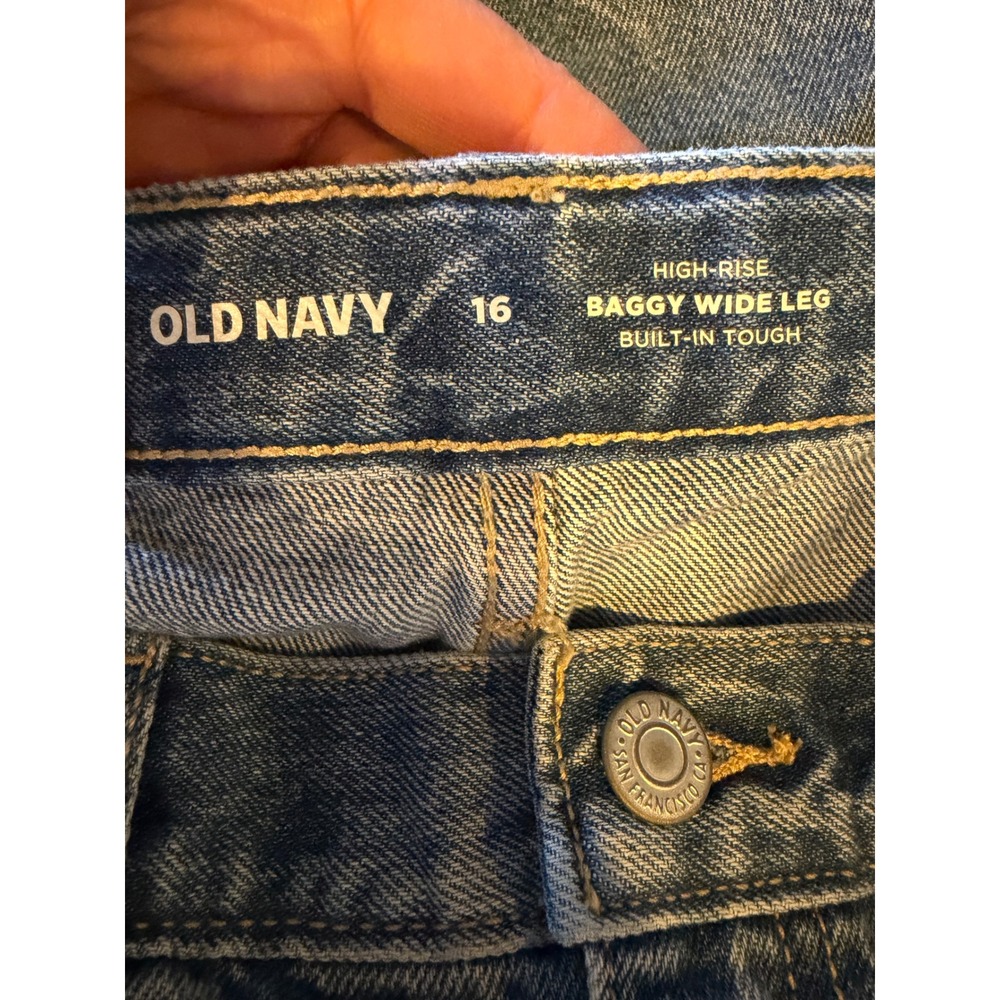 Old Navy Light Blue Wide Leg Jeans - Picture 9 of 11